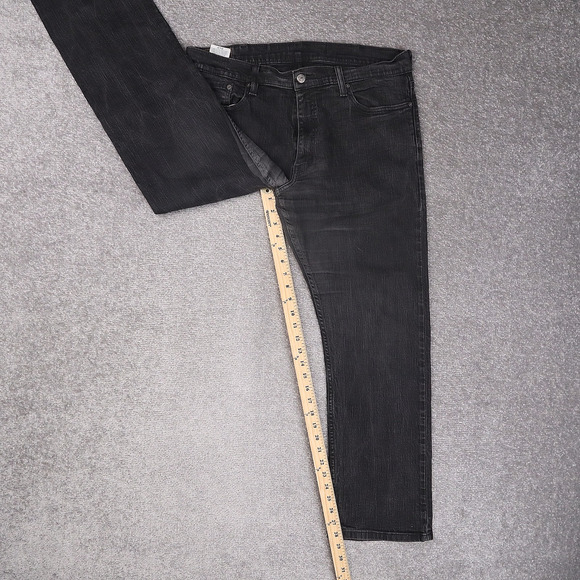 VTG Y2K Levi's 514 Straight Leg Classic Fit 38x30 Dark Wash Black Denim Jeans - Picture 4 of 13